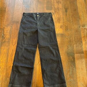 J. Crew Dark Blue High-Rise Trouser Jeans